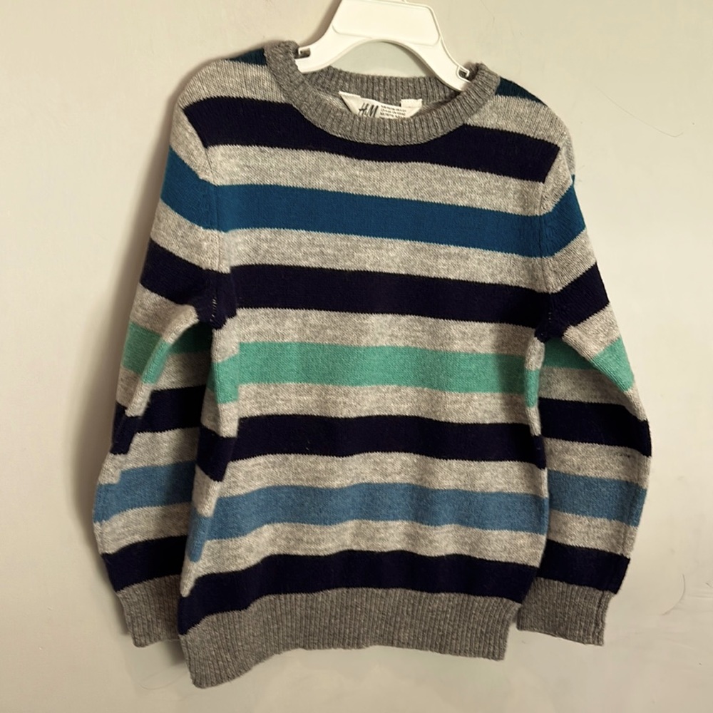 H&M Boys Striped Knit Sweater Size 4-6